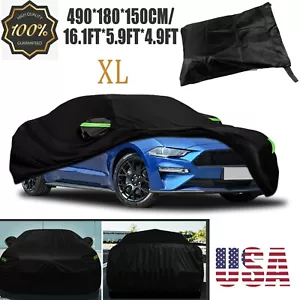 For Ford Black Car Full Cover Waterproof UV Snow Dust Rain Resistant Protection - Foto 1 di 8
