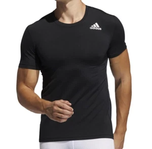 adidas Techfit Tee Mens - Compression / Base Layer Top - Black - All Sizes - Picture 1 of 5