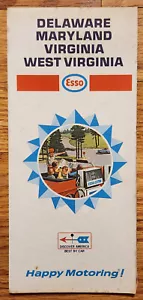 Hoja de ruta Esso Delaware Maryland Virginia y Virginia Occidental 1967 auto Exxon - Imagen 1 de 1