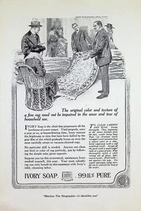 ANTIQUE 1910s Print Ad ~ Ivory Soap - 99-44/100% Pure ~ It Floats ~ - Picture 1 of 1