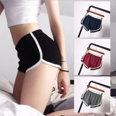Womens Yoga Shorts Fitness Sports Gym Running Jogging Shorts Hot Pants  ⇘ - Image 1 of 4