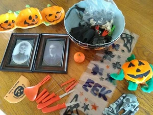 Lot of Halloween Decorations, Bowl, candy dish, plush toy, rubber toys, window+ - Picture 1 of 10