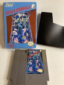 NINTENDO NES ROLLERBALL GAME CARTRIDGE W/ ORIGINAL BOX, DUST SLEEVE. UNTESTED