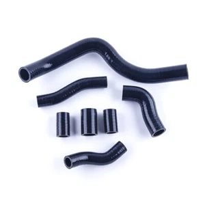 SILICONE RADIATOR HOSES KTM 950 990 ADVENTURE S SUPERDUKE SUPERMOTO 05-12 BLACK - Picture 1 of 7