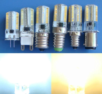G4/G5.3/GY6.35/G9/E10/E12/E14/E17/BA15D LED bulb 3W 80-3014SMD Silicone Lamp - Image 1 of 3