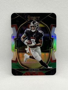 2022 Panini Select Kyle Pitts Concourse Black & Green Die-Cut Prizm #37 Falcons