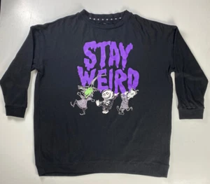 Nightmare Before Christmas Pajama Shirt Womens Large Stay Weird Disney Halloween - Picture 1 of 7