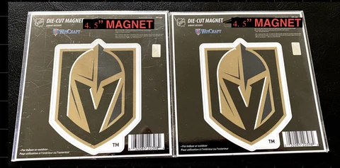 (2) VEGAS GOLDEN KNIGHTS 4.5" DIE-CUT MAGNETS *NEW* Cover