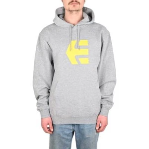 Etnies Classic Icon Pullover Hoodie - Grey/Grey/Yellow - Picture 1 of 5