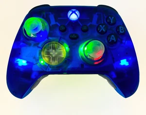 Microsoft Xbox One Controller - Sky Cipher - with custom LED mod - Great GIFT - Picture 1 of 17