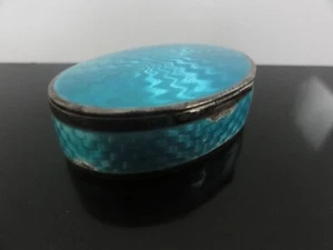 Antique RARE Vienna Austrian Guilloche Enamel 935 Silver Box Jeweler Signed - Picture 1 of 6