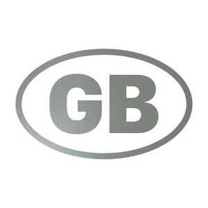 GB Metallic Silber Oldtimer Van Stoßstange Fenster Selbstklebend Vinyl Aufkleber - Bild 1 von 3