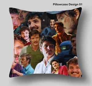 Pedro Pascal Pillow Case Collage Cushion Birthday Toy Christmas Gift Decorations - Picture 1 of 10