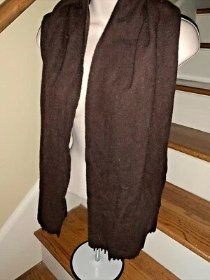 Bufanda de diseñador Ralph Lauren de lana de cordero 100 % ESCOCIA para hombre chocolate ❤️tb5m20 Foto 1 de 4