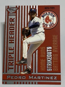 2000 Pacific Revolution Triple Header Silver /999 PEDRO MARTINEZ #25 *FREE SHIP* - Picture 1 of 2