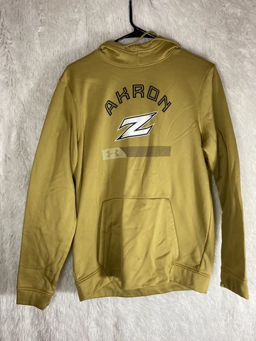UNDER ARMOUR AKRON ZIPS HOODIE SWEATSHIRT MENS MEDIUM GOLD Cover