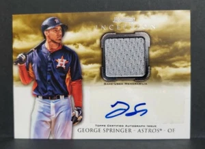 GEORGE SPRINGER - 2013 BOWMAN INCEPTION ROOKIE RC AUTO JERSEY CARD - GRAY RELIC - Bild 1 von 2