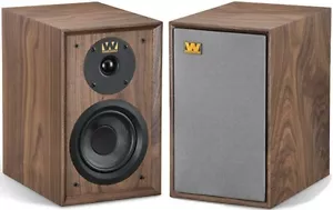 Wharfedale Denton Speakers 80th Bookshelf Stereo Pair Home Wood WALNUT RRP £499 - Picture 1 of 7