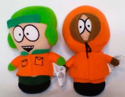 Comedy Central South Park Nanco Plushies Kyle & Kenny Mini Plushies Orange Green - Image 1 of 4