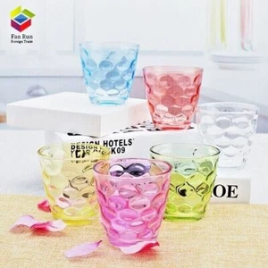 Set tazze vetro 5 colori confezione regalo bicchieri assortiti uso quotidiano acqua succo soda tè - Foto 1 di 11