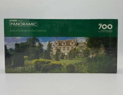Springbok Panoramic "Just a Cottage in the Country" 700 pcs Jigsaw Puzzle 13x40 - Image 1 of 4