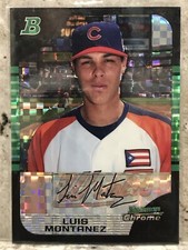 2005 Bowman Chrome Draft X-Fractors Baseball Card #155 Luis Montanez PROS /250