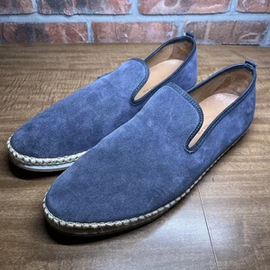 Peter Millar Mens 13 M Suede Coastal Blue/Grey Slip-on Loafer Shoe Excellent - Picture 1 of 21