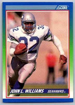 1990 Score John L. Williams Seattle Seahawks #343 - Image 1 of 2