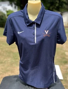 UVA Nike Golfshirt Damen LARGE Virginia Cavaliers Kurzarm Nike Poloshirt - Bild 1 von 9