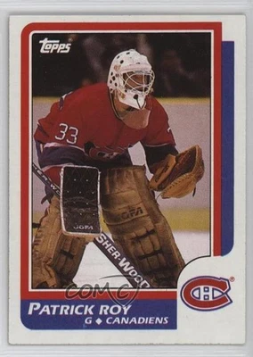 1986-87 Topps Patrick Roy #53 Rookie RC HOF - Image 1 of 2
