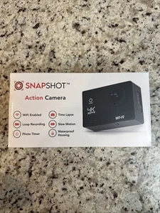 SNAPSHOT ACTION CAMERA 4k Wi-Fi As Card Waterproof Loop Recording Brand New - Picture 1 of 4
