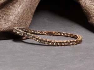 VENTA INMOBILIARIA: Brazalete de tenis con acabado en oro rosa de 4 mm Lab Sim. Diamantes 6" de largo - Imagen 1 de 2