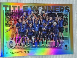 Topps UEFA 2023-24 ganadores del título Atalanta B.C. Tablero de aluminio naranja #106 /25 - Imagen 1 de 2