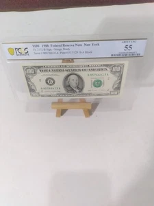 PCGS Banknote $100 1988 Fr. 2172-B About UNC 55 Federal Reserve Note - Picture 1 of 5