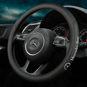 Benz Lenkradbezug Schwarz Lenkradschoner Lenkradschutz Lenkradhülle Auto Runden@ - Bild 1 von 5
