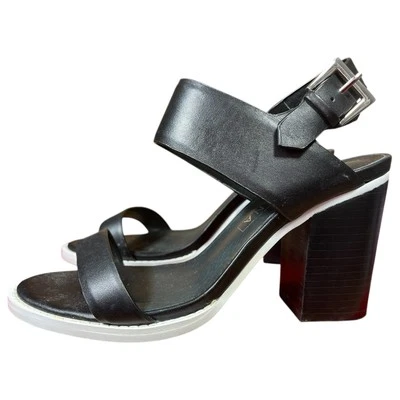 Sol Sana Shay Block  Heel Soft Spanish Leather Dress Strap Sandal Open Toe UK 3 — 第 1/4 张图片
