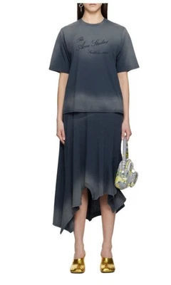Acne Studios Layered T-shirt Style Dress In Nave Cotton XS-S - Image 1 of 4