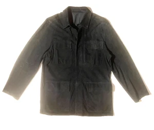 VALSTAR Mens Luxe Navy Suede Safari Shirt Field Jacket IT 52 US 42 Italy - Picture 1 of 9