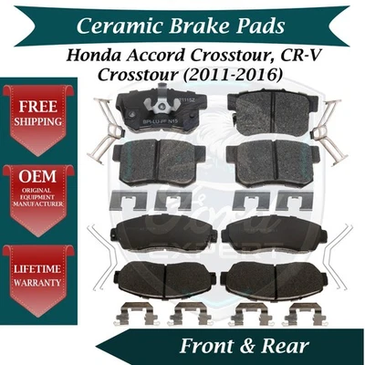 Kit de pastillas de freno delanteras y traseras premium OE para Honda 2011-2016 9 años de garantía Foto 1 de 4