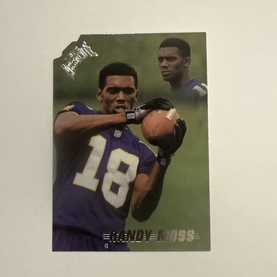 RANDY MOSS ROOKIE 1998 PLAYOFF ABSOLUTE DIE-CUT ROOKIE CARD #40 VIKINGS RC - Image 1 of 4