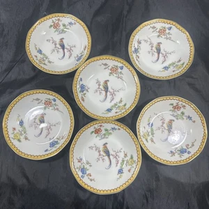 Set of 6 Haviland Limoges Bird of Paradise 5" Sauce Fruit Bowls Side Dish - Picture 1 of 24