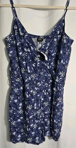 LOFT Romper Women’s Size Small Faux Wrap Lightweight Floral Tropical Resort New - Picture 1 of 7