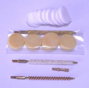 Gun Cleaning Pack (Cleaning Patches, Mop, Brush, Jag) - 17 cal - 5/40 thread - Picture 1 of 1