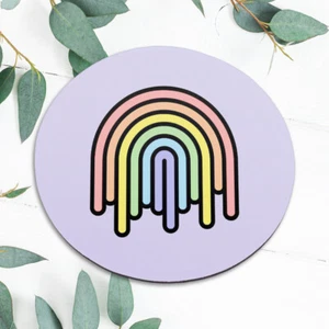 Tropfender Regenbogen U Form Streifen Mauspad Matte Büro Schreibtisch Tisch Accessoire Geschenk - Bild 1 von 6