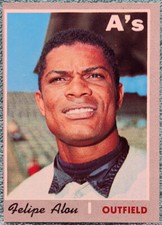 Felipe Alou Oakland A's 1970 Topps Baseball Card #434 Ex