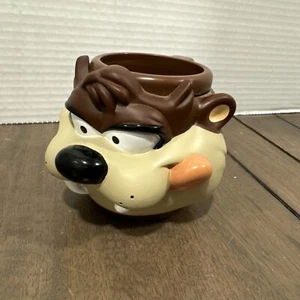 Vintage 1995 Applause Tazmanian Devil Taz Kunststoff 3D Tasse Becher  - Bild 1 von 7