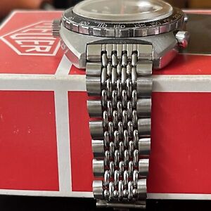 Hadley Beads of Rice bracelet modified ends for Heuer Autavia 1163 Viceroy watch