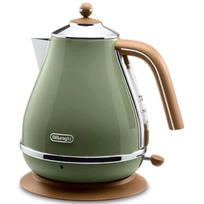 Hervidor Eléctrico DeLonghi Icona Colección Vintage 1.0L KBOV1200J-GR AC100V Foto 1 de 4