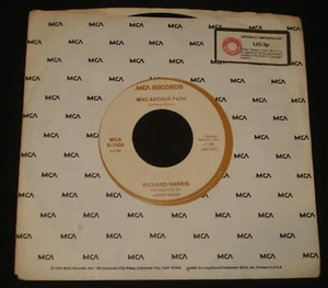 RICHARD HARRIS - MAC ARTHUR PARK / THE YARD WENT ON FOREVER JUKE BOX REISSUE 45 - Picture 1 of 1