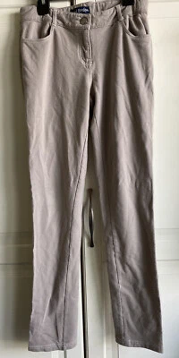 Mini calça Boden feminina tamanho 13 cinza neutro malha de algodão - Imagem 1 de 4